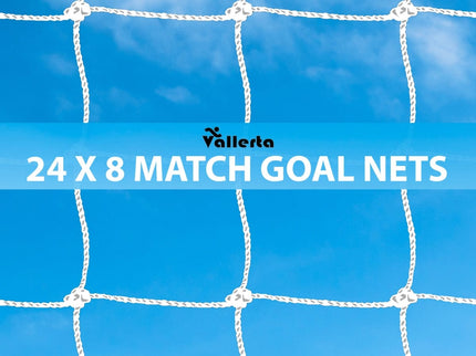Vallerta - Match 24x8 ft HDPE Weatherproof Soccer Goal Net
