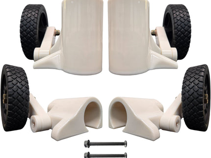 Wheel Kits for Steel and Aluminum Goals, No Lifting Required, 500LB Capacity, Pre-Assembled, Set of 4, Easy Install