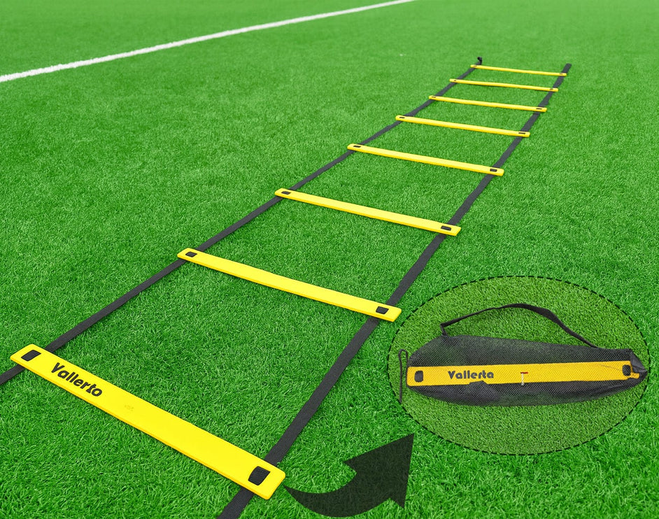 Agility Speed Training Ladder – Durable Training Equipment with Carry Bag 8 Rungs, 12 Feet