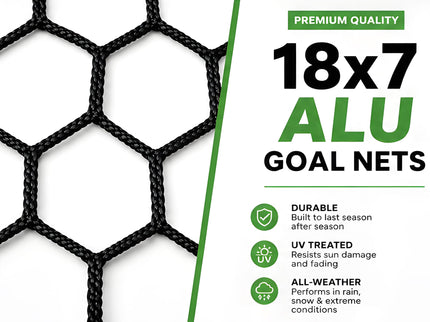 Vallerta 18x7 Ft ALU Soccer Goal Net