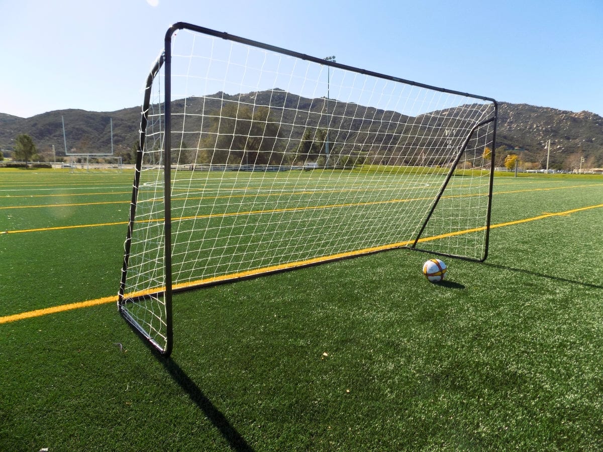 10x6.5FT Metal Soccer Goal With Net - Heavy Duty Backyard Training Goal With Ground Stakes