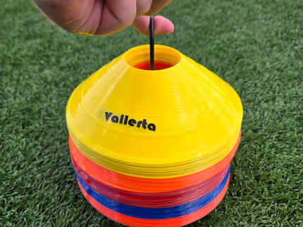 Pro Disc Cones Set of 50 - Agility Training Cones with Carry Holder – Sports Practice Equipment