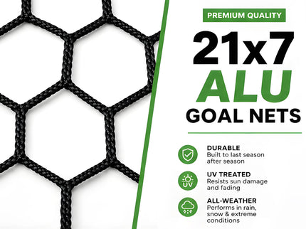 Vallerta 21x7 Ft ALU Soccer Goal Net