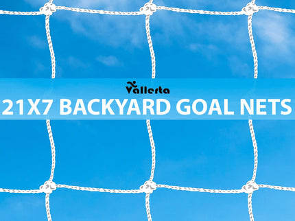 Vallerta - 21x7 Ft Weatherproof Polyethylene Soccer Goal Net