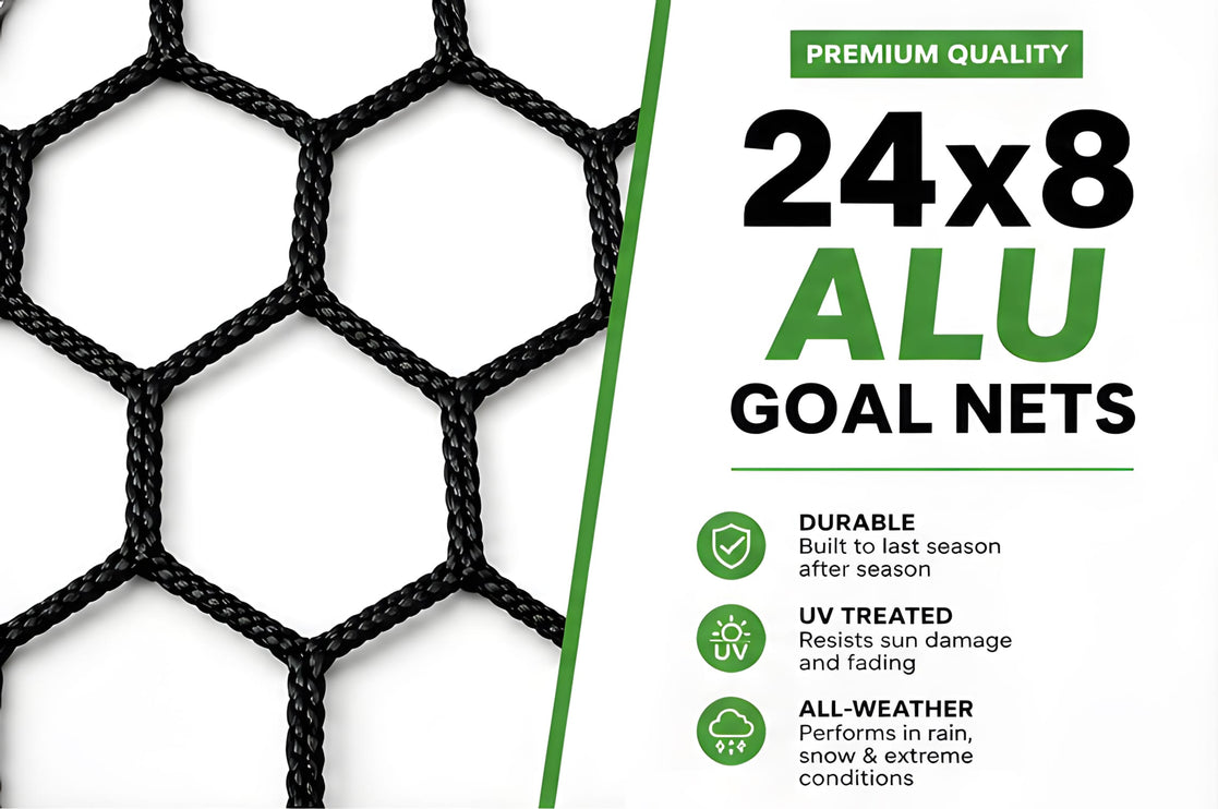 Vallerta 24x8 Ft ALU Soccer Goal Net