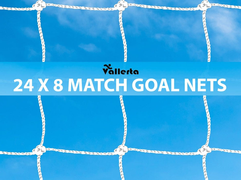 Vallerta - Match 24x8 ft HDPE Weatherproof Soccer Goal Net