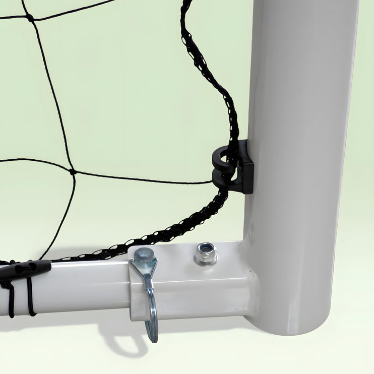 Vallerta - Folding Steel Soccer Goal, Flat Fold Frame, HDPE  Quick Clip Net, All Weather