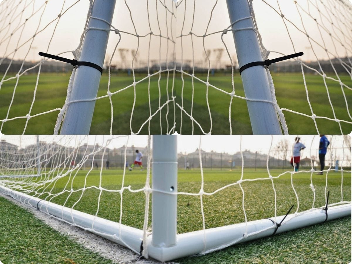 Square Net Football 24x8 Soccer Net | Weatherproof Replacement Net | Vallerta